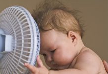 Хлътнала фонтанела на бебето сочи прегряване прегряване